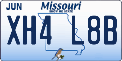 MO license plate XH4L8B