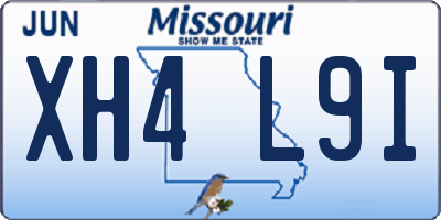 MO license plate XH4L9I