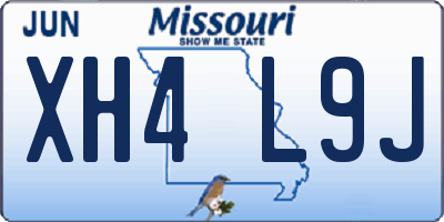 MO license plate XH4L9J