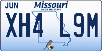MO license plate XH4L9M