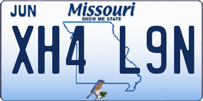 MO license plate XH4L9N