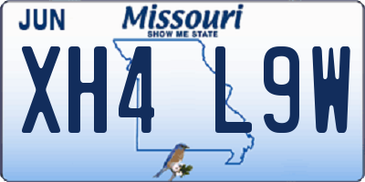 MO license plate XH4L9W