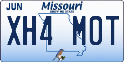 MO license plate XH4M0T
