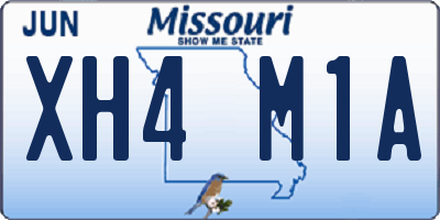 MO license plate XH4M1A