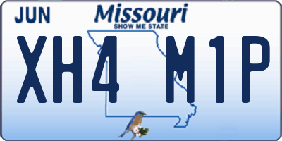 MO license plate XH4M1P