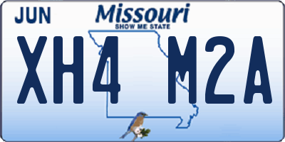 MO license plate XH4M2A