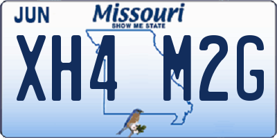 MO license plate XH4M2G
