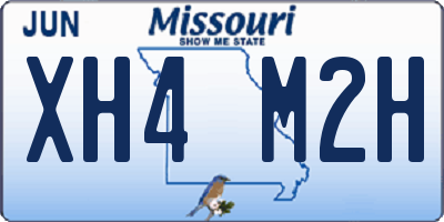 MO license plate XH4M2H