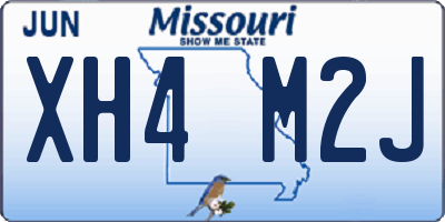 MO license plate XH4M2J