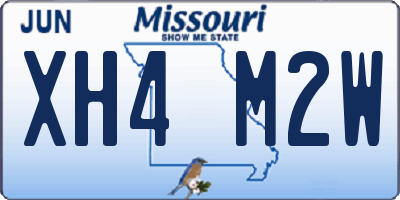 MO license plate XH4M2W
