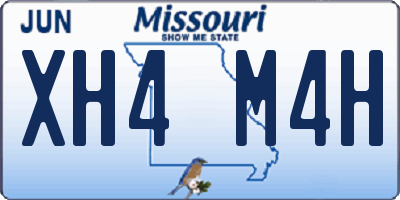 MO license plate XH4M4H