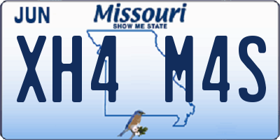 MO license plate XH4M4S
