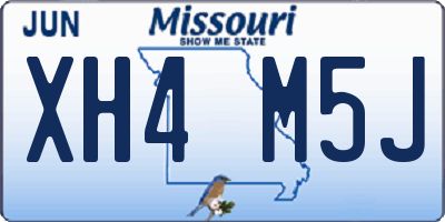 MO license plate XH4M5J