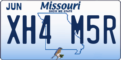MO license plate XH4M5R