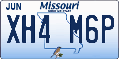 MO license plate XH4M6P
