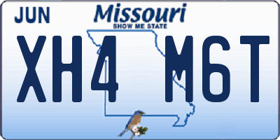 MO license plate XH4M6T