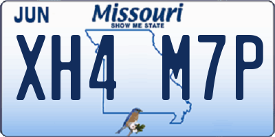 MO license plate XH4M7P