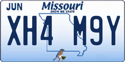 MO license plate XH4M9Y