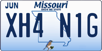 MO license plate XH4N1G