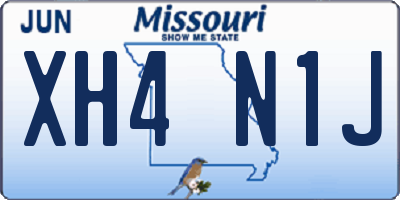 MO license plate XH4N1J