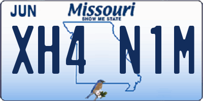 MO license plate XH4N1M