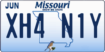 MO license plate XH4N1Y