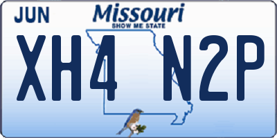 MO license plate XH4N2P