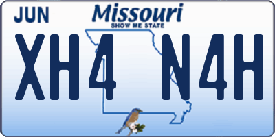 MO license plate XH4N4H
