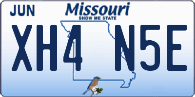 MO license plate XH4N5E