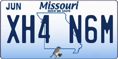 MO license plate XH4N6M