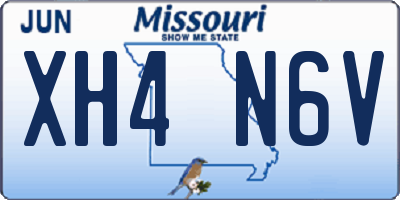 MO license plate XH4N6V