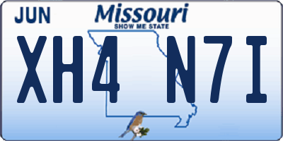 MO license plate XH4N7I