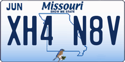 MO license plate XH4N8V