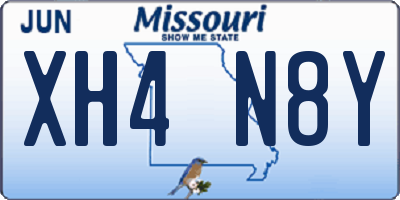 MO license plate XH4N8Y