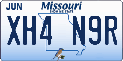MO license plate XH4N9R