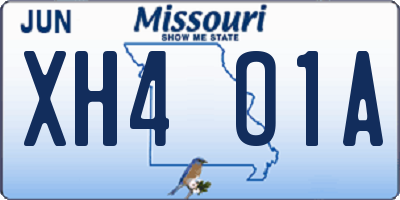 MO license plate XH4O1A
