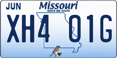 MO license plate XH4O1G