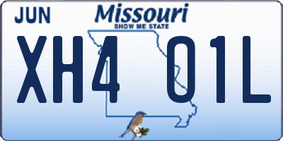 MO license plate XH4O1L