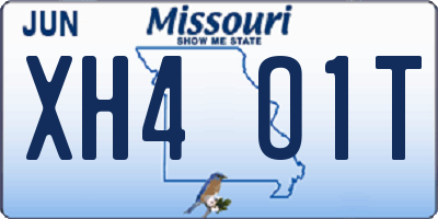 MO license plate XH4O1T