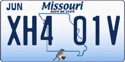 MO license plate XH4O1V