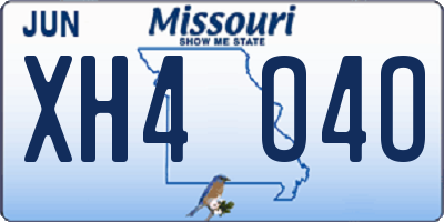 MO license plate XH4O4O