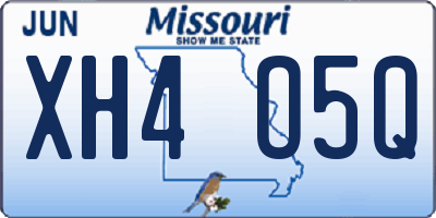 MO license plate XH4O5Q