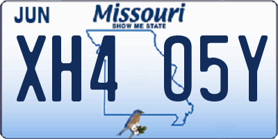 MO license plate XH4O5Y