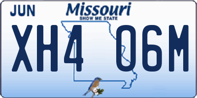 MO license plate XH4O6M