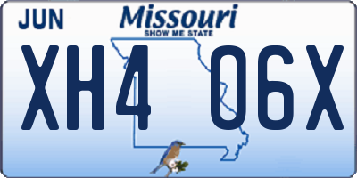MO license plate XH4O6X