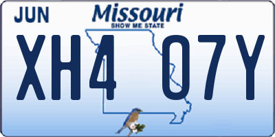 MO license plate XH4O7Y