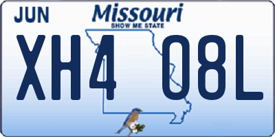 MO license plate XH4O8L