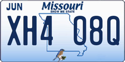 MO license plate XH4O8Q