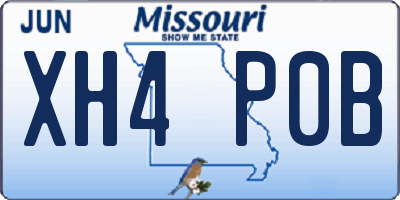 MO license plate XH4P0B