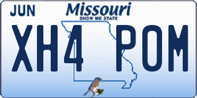 MO license plate XH4P0M